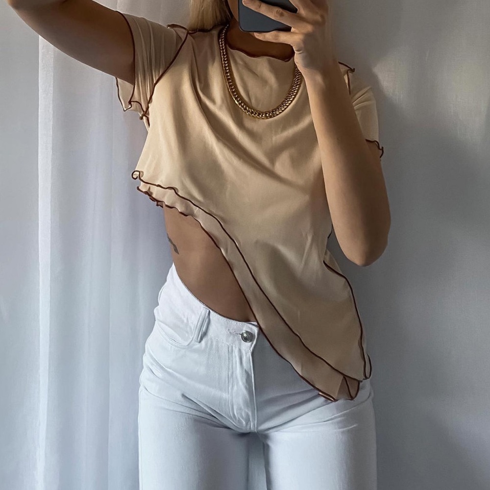 Princess Polly - In the Flow Top Ivory